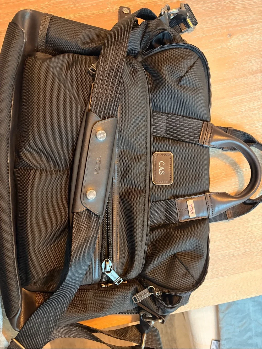 Tumi Black Nylon Messenger Crossbody Bag